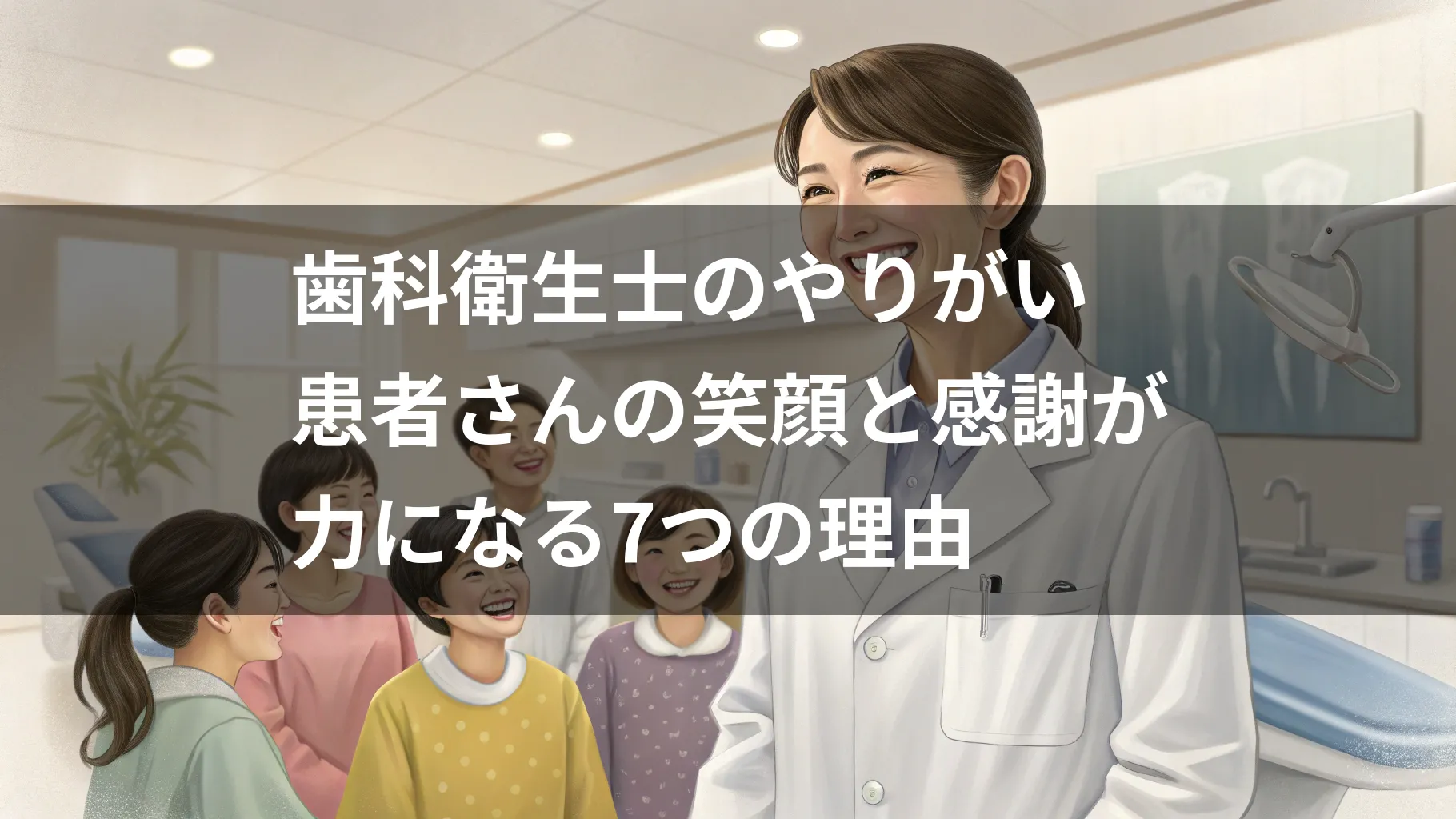 歯科衛生士のやりがい｜患者さんの笑顔と感謝が力になる7つの理由