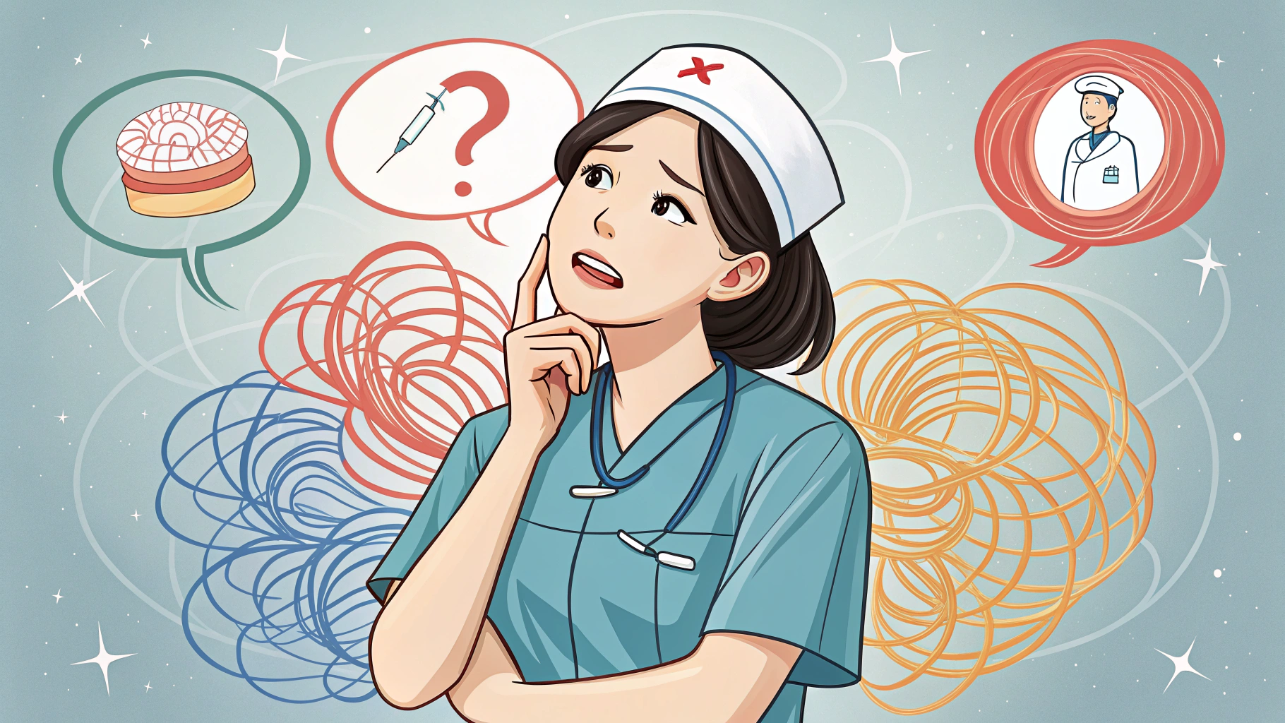 悩む歯科衛生士